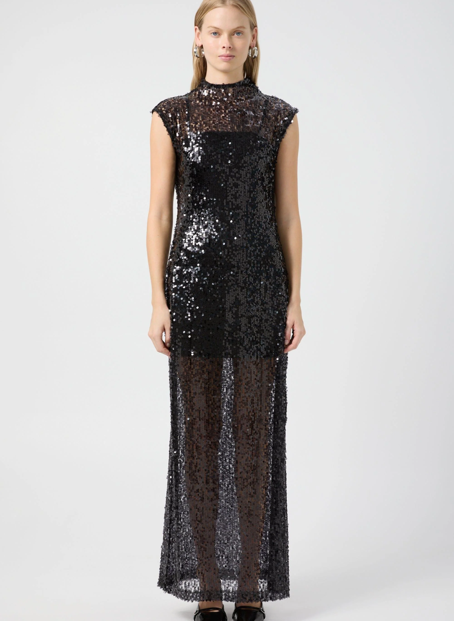 Reflection Sequin Maxi Dress - Black