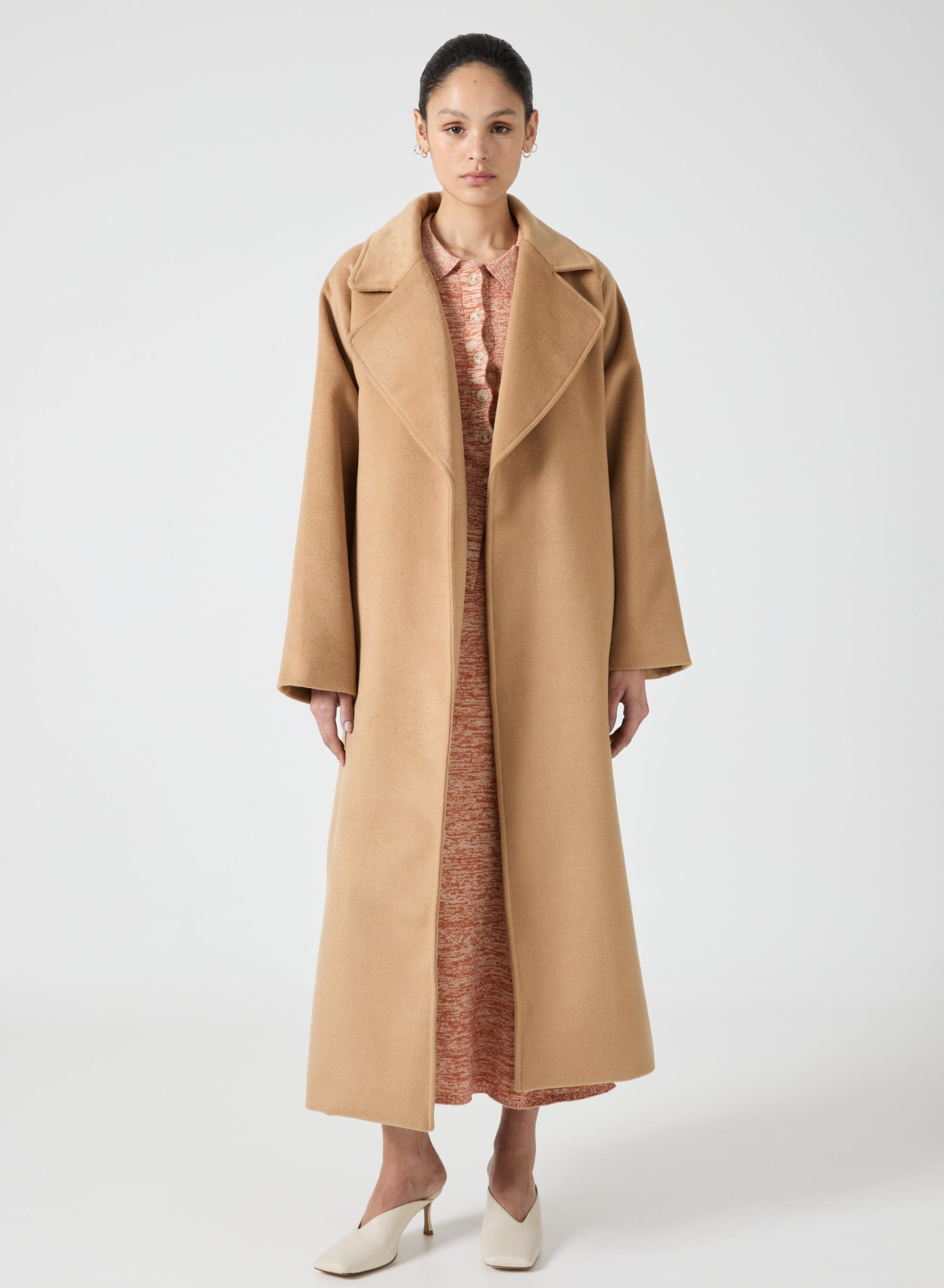 Classic Wool Coat in Camel