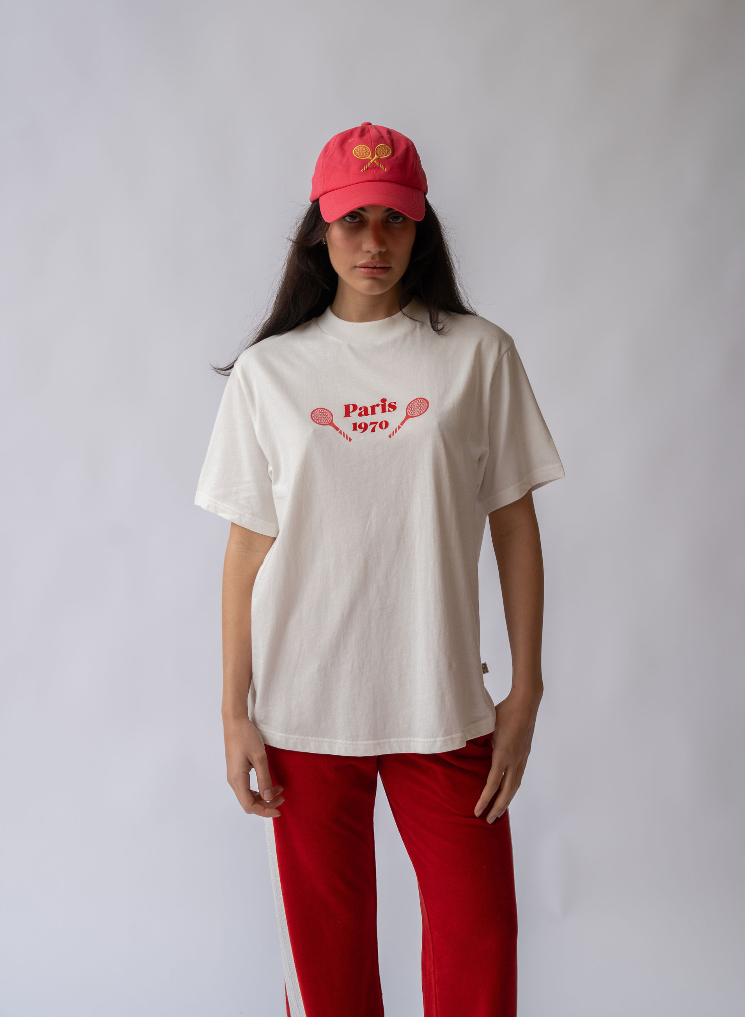 French Tennis Tee in Warm White