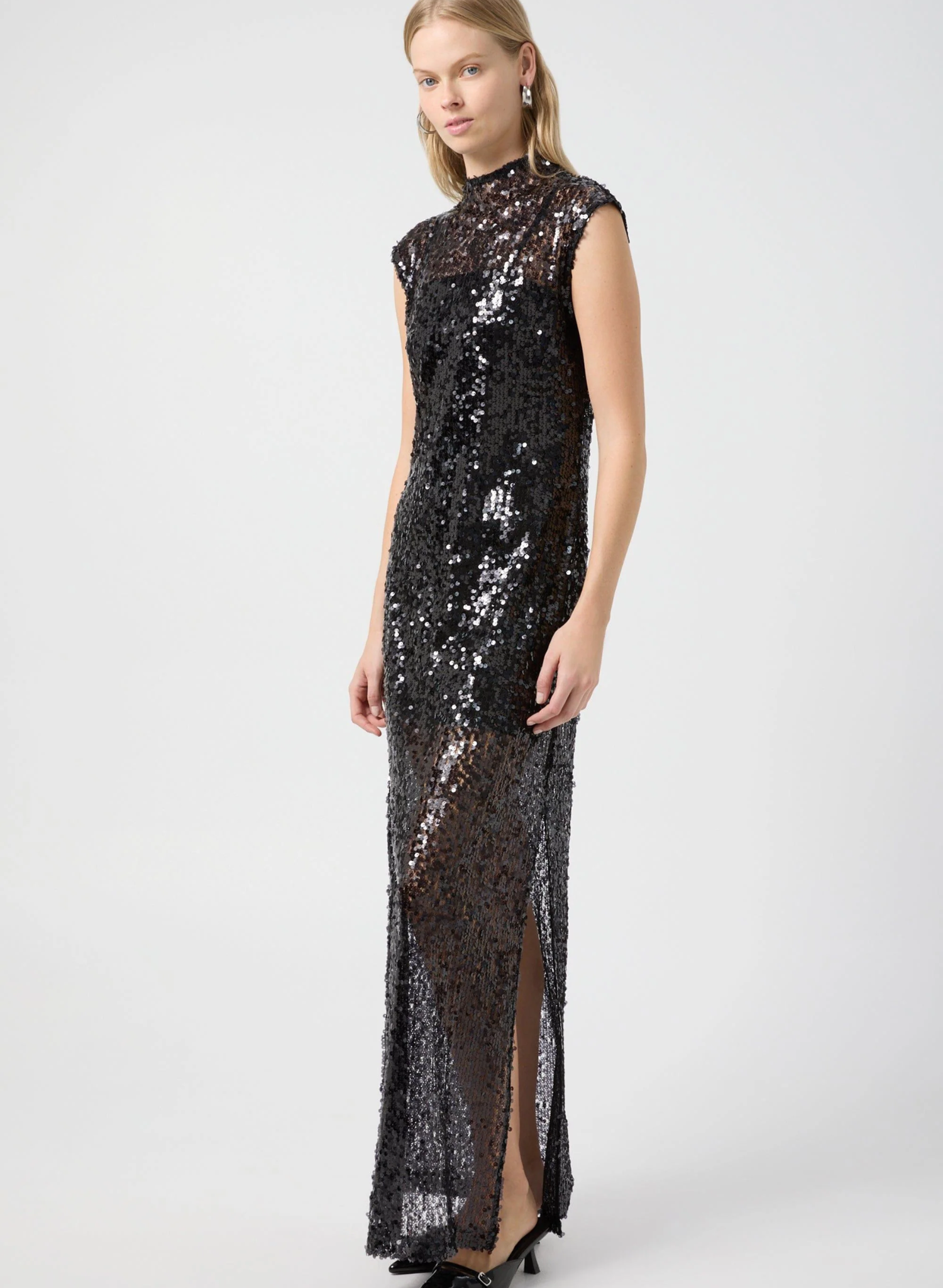 Reflection Sequin Maxi Dress - Black