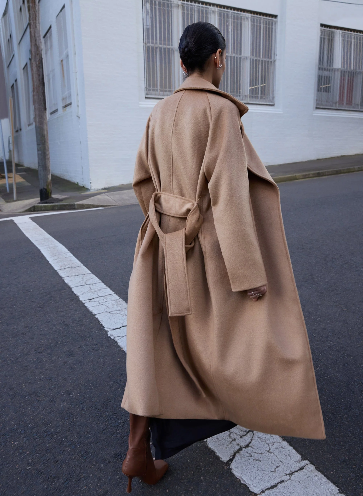 Classic Wool Coat in Camel