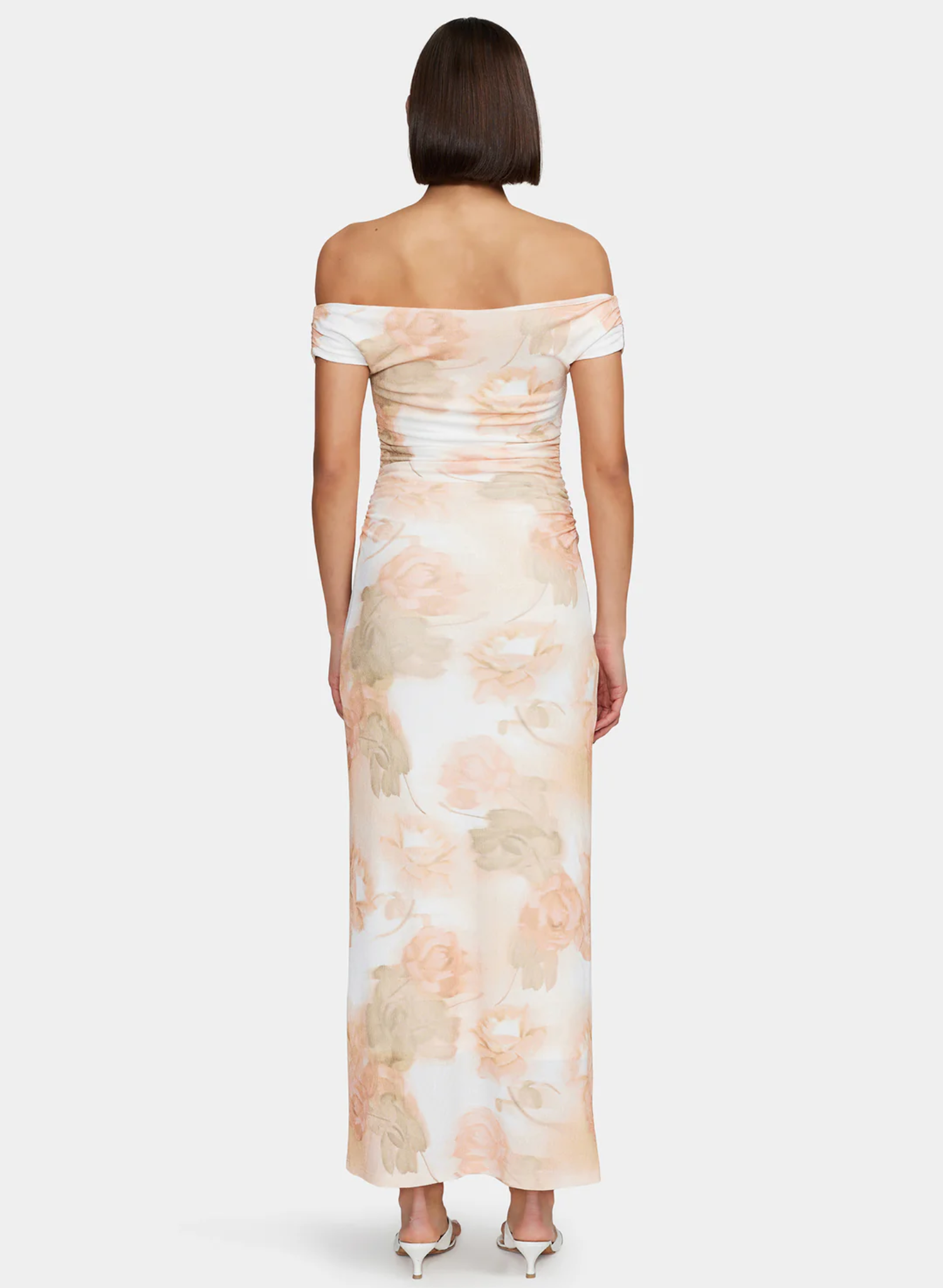 Lena Midi Dress Peachy Garden