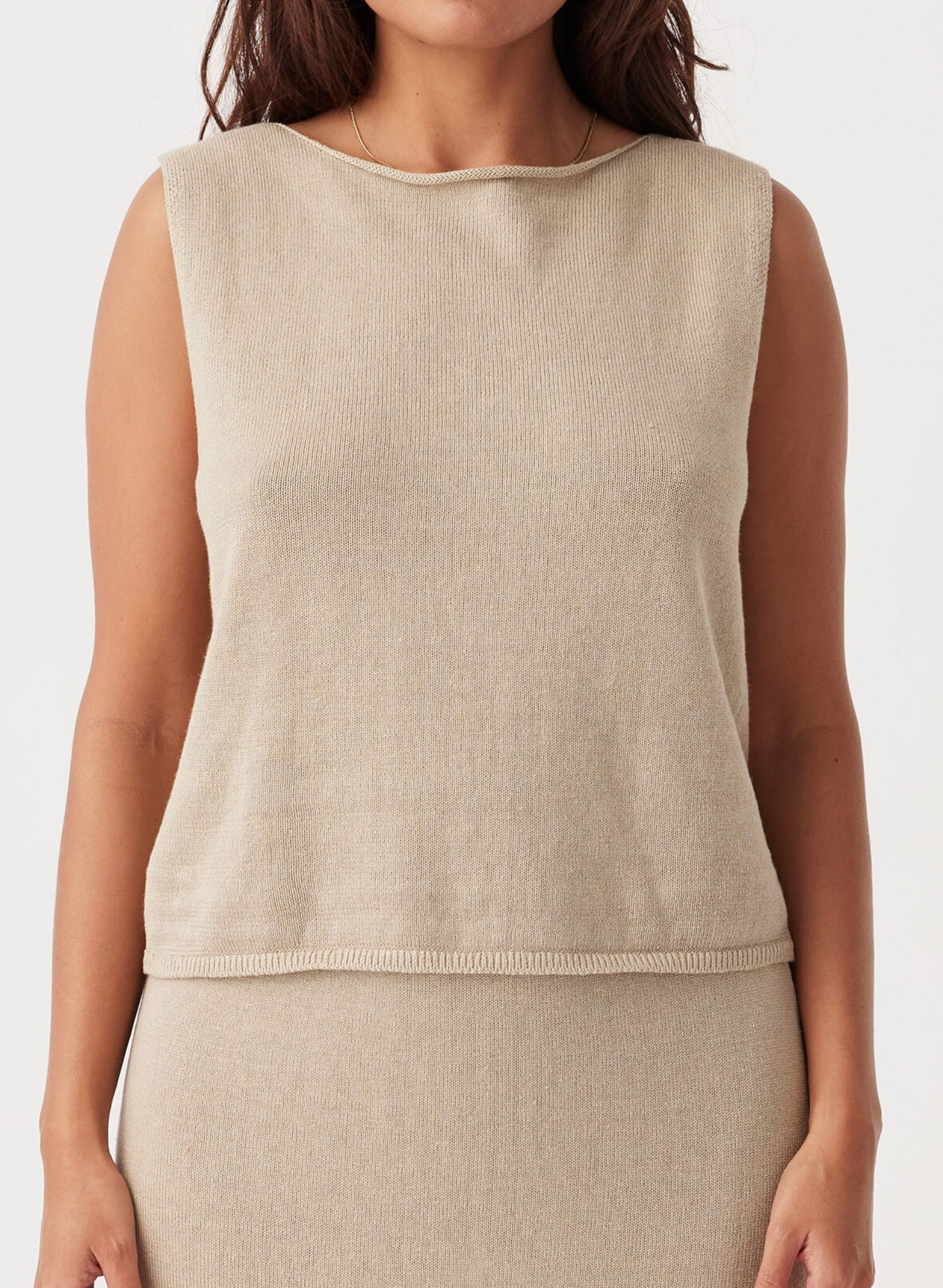 Poppy Vest in Taupe