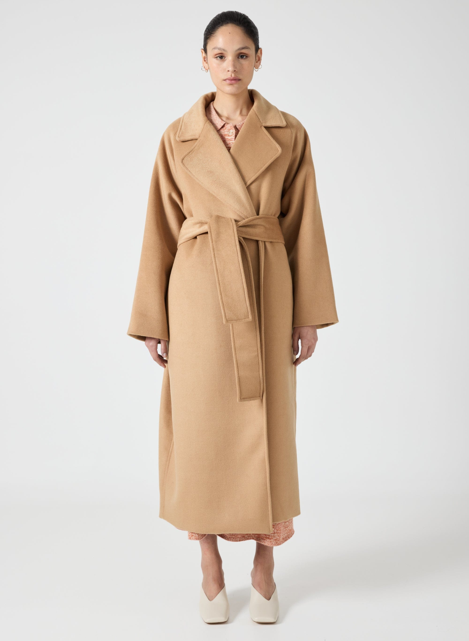 Classic Wool Coat in Camel