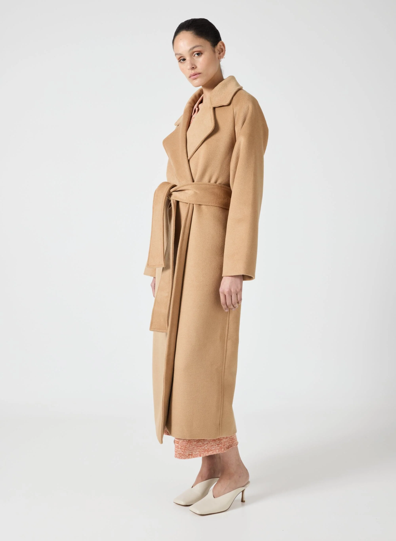 Classic Wool Coat in Camel